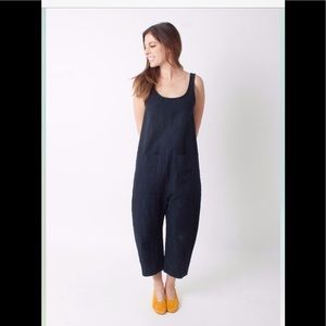 Ilana Kohn Denim Gary Jumpsuit Deep Indigo: Size L